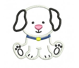 Stickdatei - Hundesalon Hund sitzend